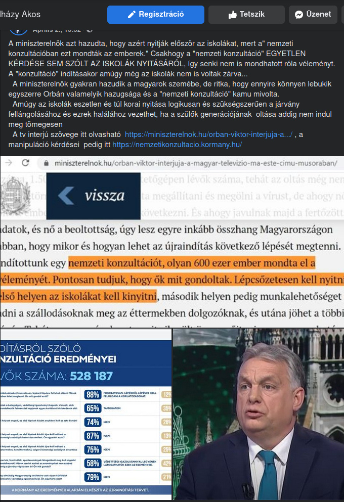 Orbán hamisan hivatkozik a "nemzeti konzultációra"